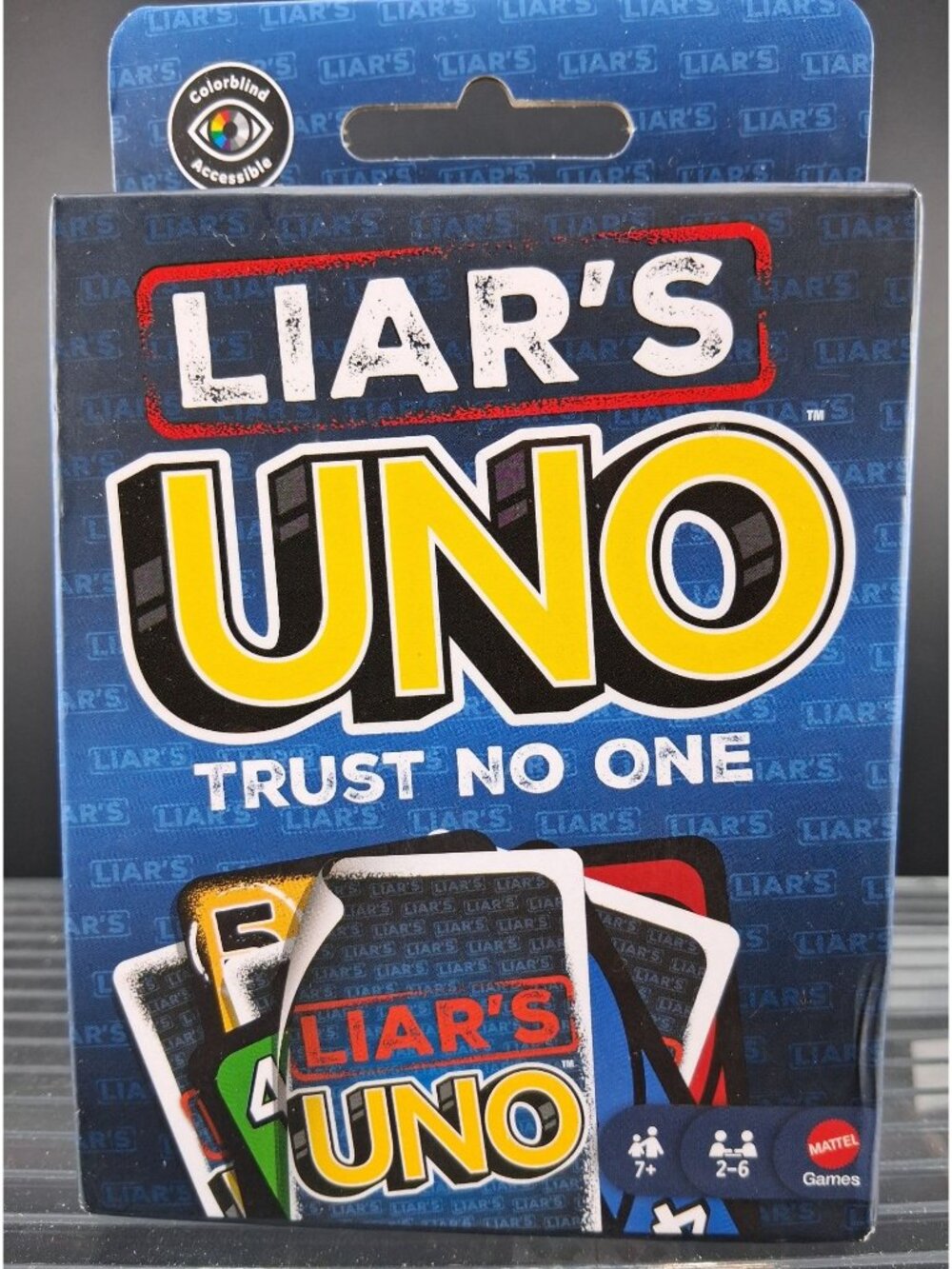 Liars UNO Card Game Colorblind Accessible Ages 7+